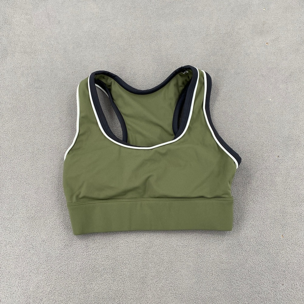 Zyia Active Olive Green Multi Strap Mesh Racerback Sports Bra 7108 XS